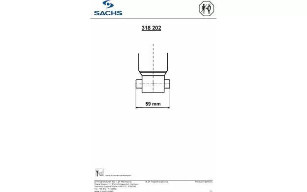 1x SACHS Amortisseur Arrière 318 202 - Pièces Auto Mister Auto 2