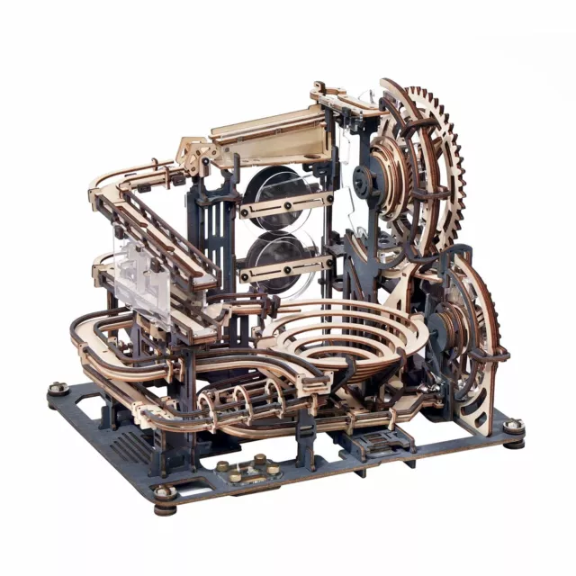 ROKR Marble Night City Waterwheel 3D Wooden Puzzle Laser Cutting Games Assembly