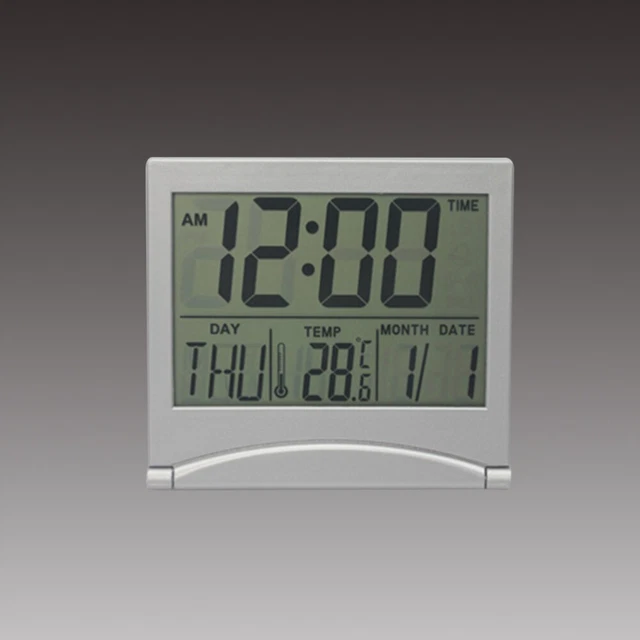 Orologio Da Parete Digitale Con Termometro E Igrometro - Bianco, Display Grande, Magnetica - Foto 5