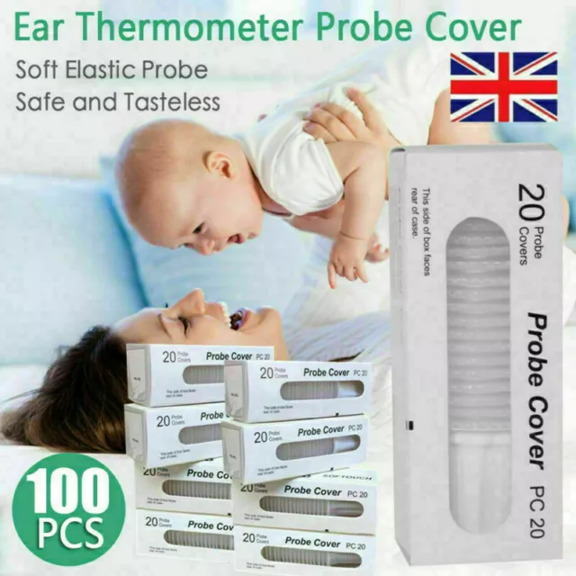 100 Probe Cover Thermoscan Ear Thermometer Cap Replacement Filter Lens For Braun