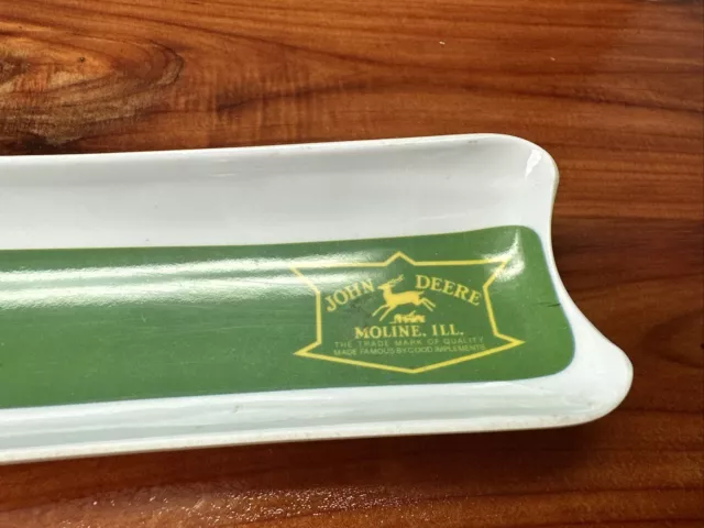 John Deere Tractor Spoon Rest Vintage Plastic 3