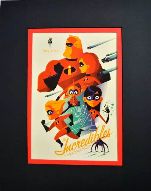 The INCREDIBLES Professionally Matted PRINT Mondo Tom Whalen art