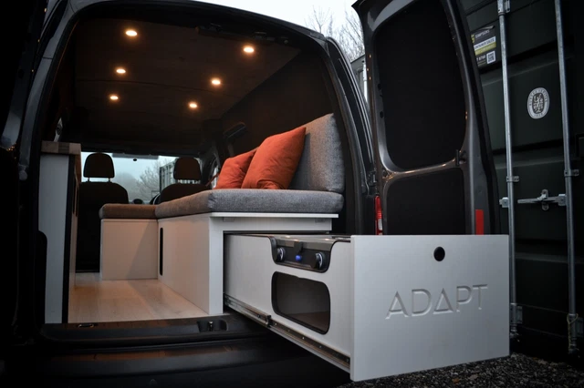 VW CADDY MAXI Campervan Conversion Service Off Grid Stealth Camper Bike ...