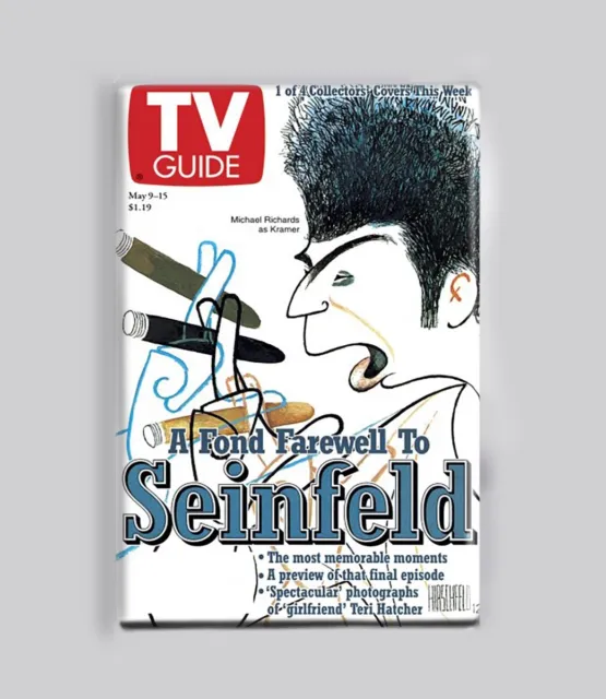 SEINFELD CARICATURE 4 of 4 - KRAMER / TV GUIDE - 2"x3" POSTER MAGNET retro 90s