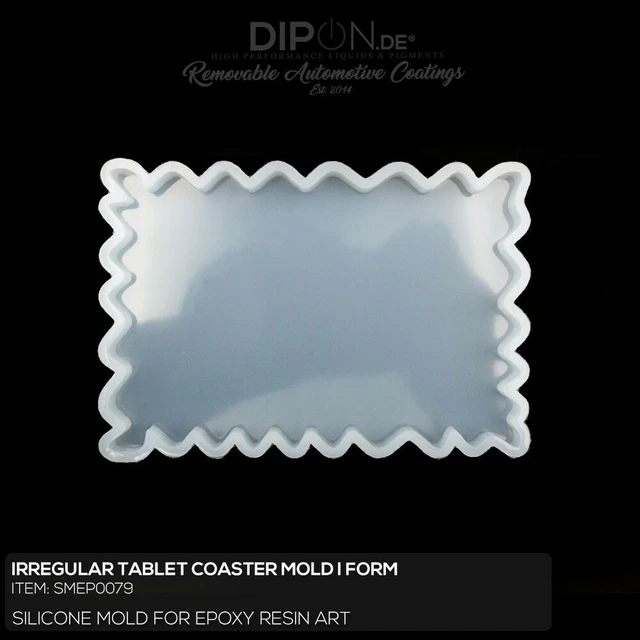 Epoxidharz Silikonform IRREGULAR TABLET COASTER Gießform Epoxy Resin Art Form