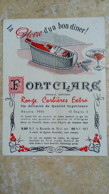 Vin - Fontclare Rouge Corbieres Extra - Paul Herpe - Rosene - Blanc Murat
