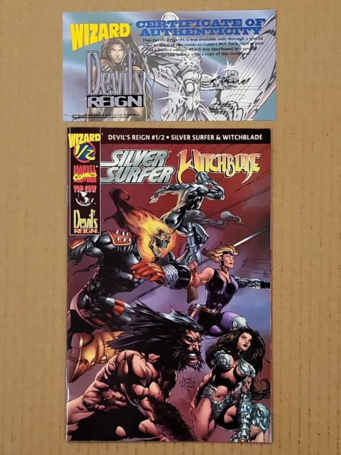 Devil's Reign Silver Surfer / Witchblade #1/2 with COA Top Cow Marvel 1997 NM-