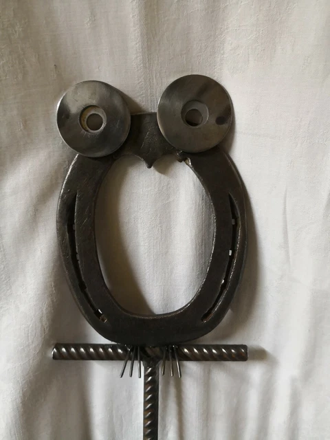 HUFEISEN DEKO / Eule aus Hufeisen / Metall, Eisen / Deko / Garten EUR ...