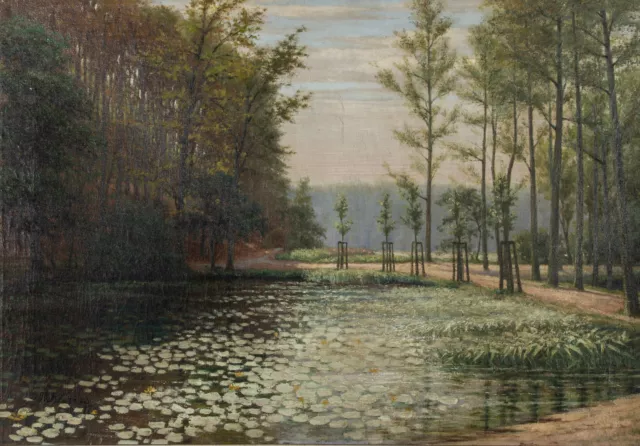 Jeff Roovers - 1917 Öl, Seerosen Auf Dem Teich 2