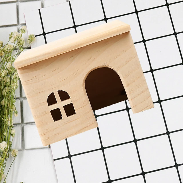 1pc Schlafnest für Hamster Tragbare Hamster Hamster Hideout Hamster Hütte Holz H