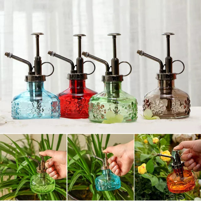 Retro Glass Watering Can Mister Garden Flower Plant Spray Bottle Gardening Pot
