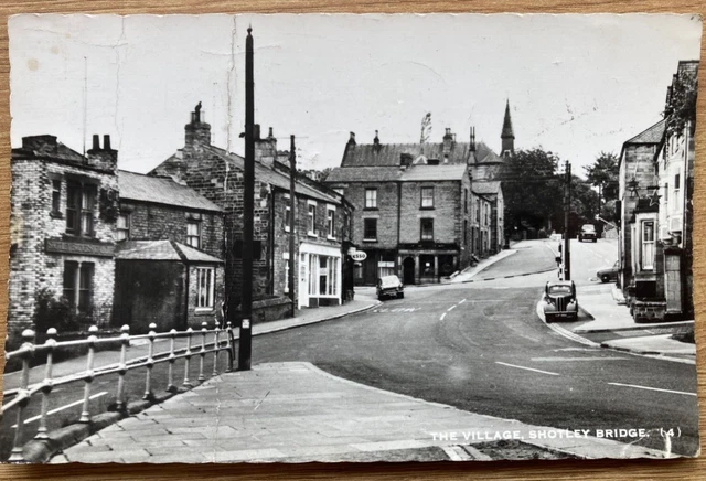 VILLAGE, SHOTLEY BRIDGE Vintage 1963 MILLAR LANG Real Photograph  Postcard