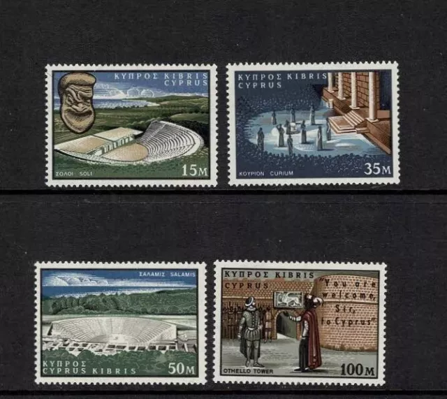 Cyprus 1964 400Th Birth Anniversary Shakespeare Set Of 4 Mint Never Hinged Mnh