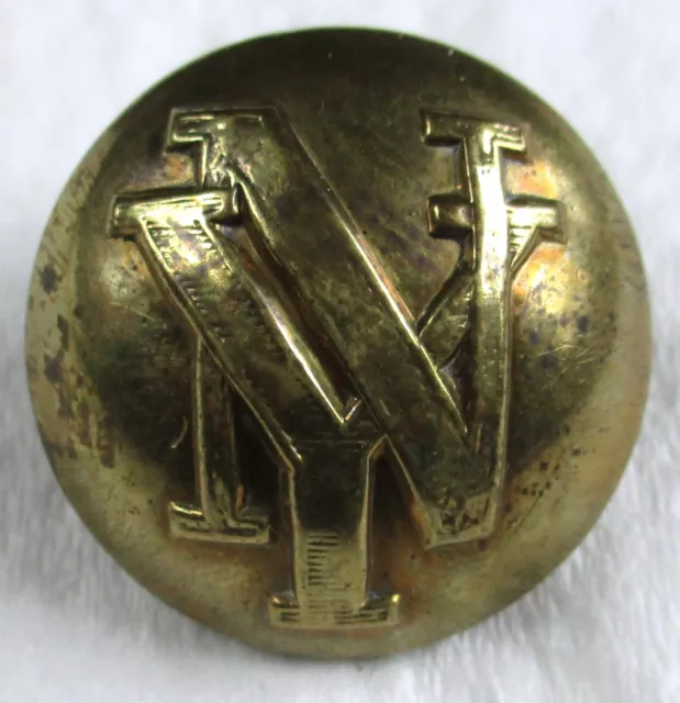 British Army:"NORTHAMPTONSHIRE YEOMANRY BRASS BUTTON" (Large, 24mm, WW1-WW2 Era)