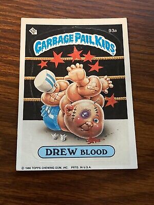 1986 Garbage Pail Kids Series 3 - Drew Blood 93a  gpk2