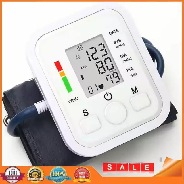 Blood Pressure Monitor Digital Automatic Upper Arm BP Machine Tensiometer