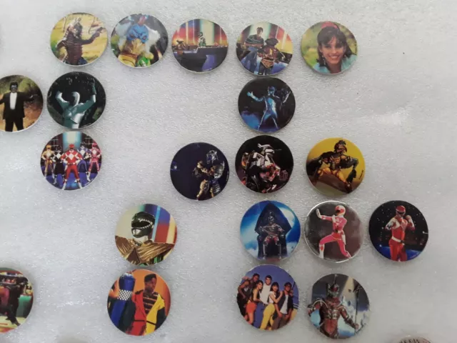 Lot pogs caps flip 58/100 POG série avimage Mighty Morphin Power Rangers 1995 3