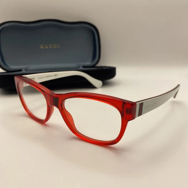 New GUCCI   Made in Italy   Glasses Frame   Logo   Red   White   Kids Size