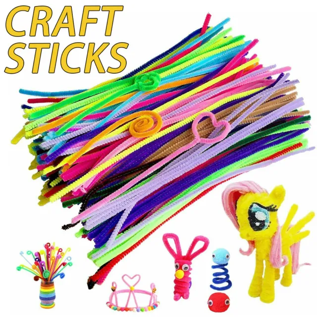 500 Pieces Pipe Cleaners Assorted Craft Chenille Stems-Multicolored Pipe Cleaner