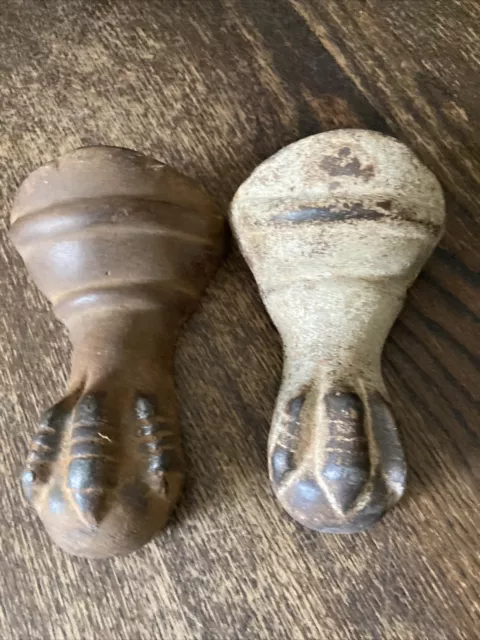 ANTIQUE Cast Iron Victorian Clawfoot Bath Tub Feet Ball Eagle Claw Foot Lot of 2