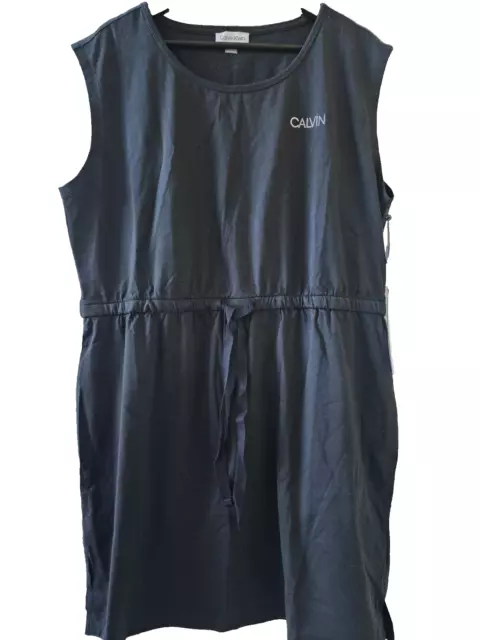 Calvin Klein Denim Dress Blue Womens Size XL New w/Tag