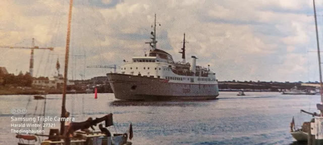 Postcard passenger ship Gedser Moltzau shipping company ungel_3 2
