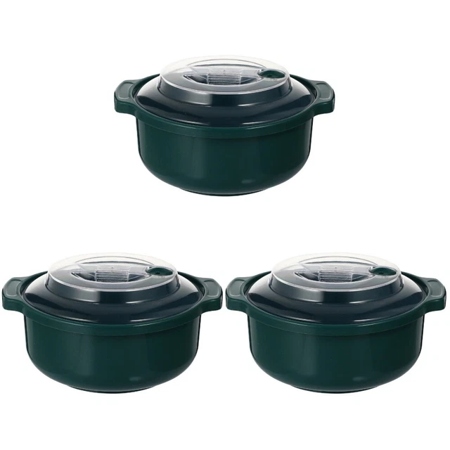 3 Contenitori Alimenti Pieghevoli 1200 Ml - Senza BPA, Freezer E Microonde, Coperchio A Tenuta - Foto 3