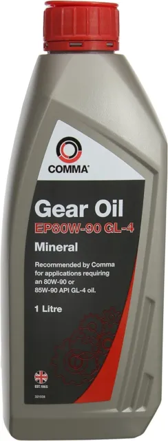 Comma GO41L EP80W90 Gl4 Gear Oil, 1 Liter