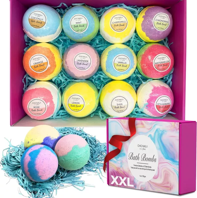 Beautyfrizz 12pcs Bubble Spa Bath Bombs Gift Set For Perfect Luscious Gift Pack