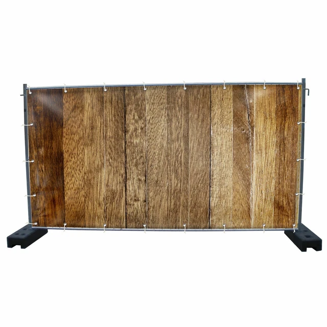 340 x 173 cm | Holzwand Bauzaunbanner, Garten, Sichtschutz (1619)
