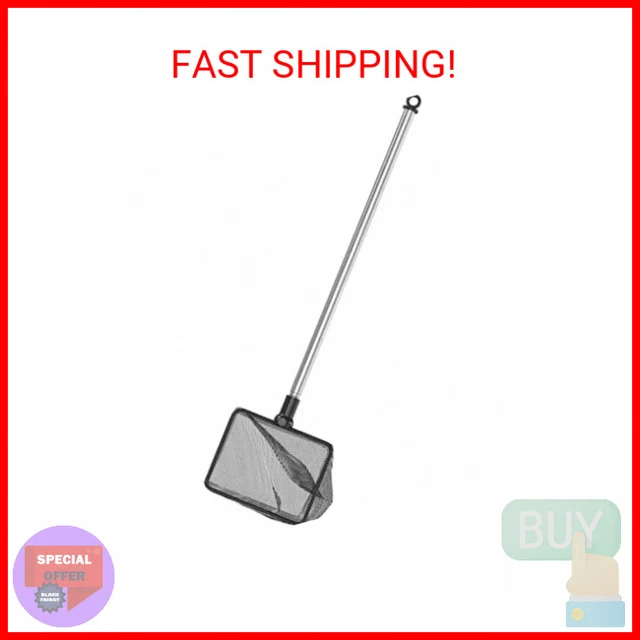 Aquarium Fish Net with Extendable 9-24 Inch Long Handle for Betta Fish Tank