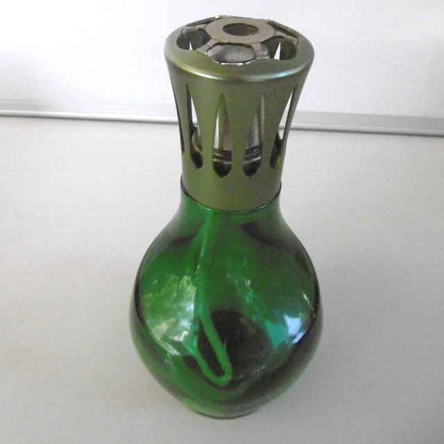 BELLE ANCIENNE LAMPE BERGER VERRE COULEUR AMBRE DIFFUSEUR BRONZE Collection Imgx1200 9553