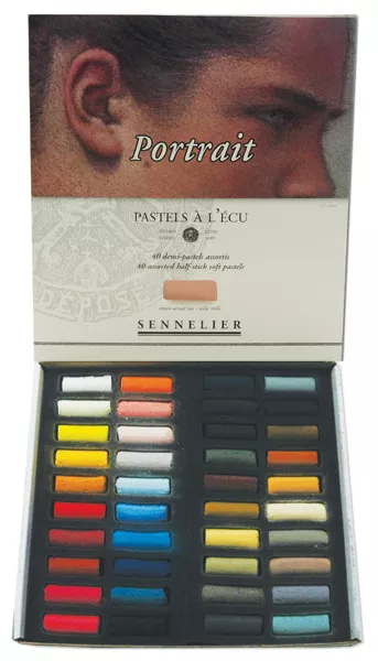 Sennelier 40 Porträt weiche halbe Pastellbox Set. Professionelle Künstler Pastelle