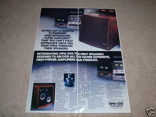 Pioneer HPM-200 Ultimate Speaker Ad, Vintage Dream Speaker! article, 4 pages