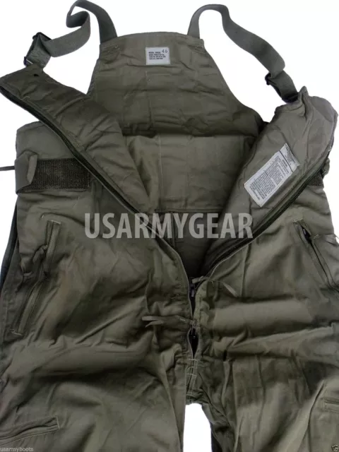 US Army Air Force Thick Insulated Nomex Overalls Cold Weather Pants CVC BIB USED