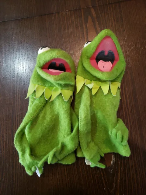 Vintage 1978 Fisher Price Jim Henson Muppets 2 Kermit The Frog Hand Puppet #860