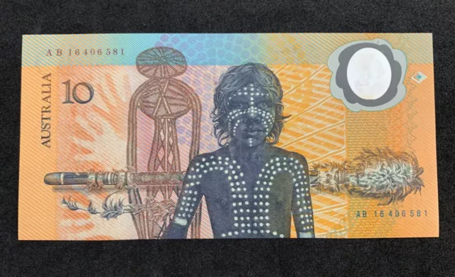 1988 Australia Bicentenary Johnston/Fraser $10 Polymer Banknote - AB16 2