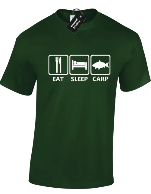 T-Shirt Da Uomo Eat Sleep Carp Pesca Pesca Pesca Pesca Pesca Regalo Idea Regalo Abbigliamento