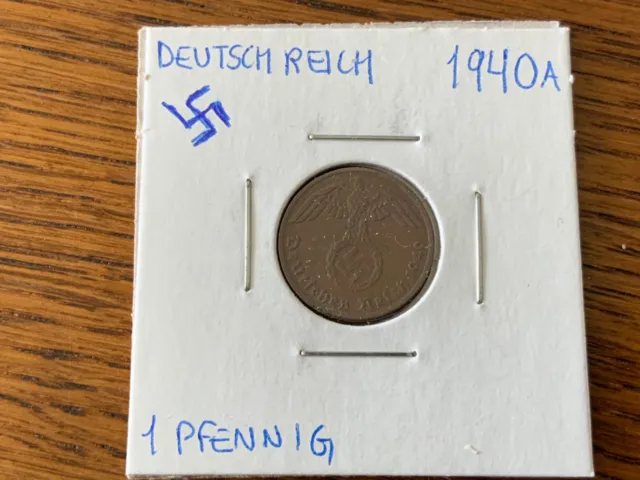Third Reich - 1 Pfennig - 1940 A - Nice Coin
