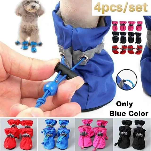 4Pcs/Set Anti Slip Waterproof Protective Dog Shoes Rain Boots Pet Socks Booties