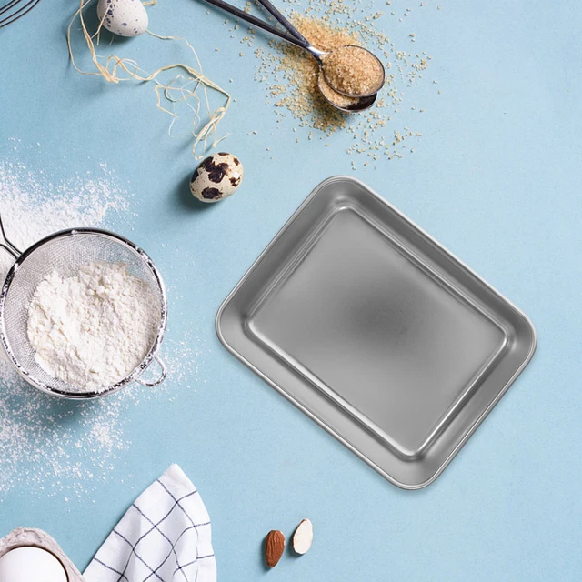 PENTOLE PER TORTA antiaderenti rettangolari antiaderenti in acciaio inox festa EUR 12,21