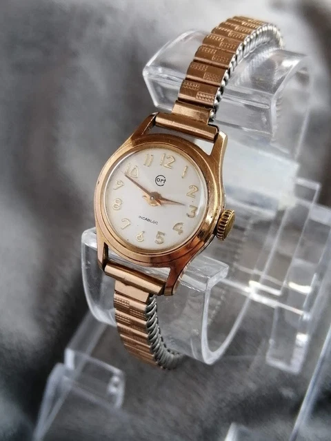 Montre Femme Vintage MIROMAX - Mécanique à Aiguilles, Boîtier Plaqué Or - Occasion Bon état