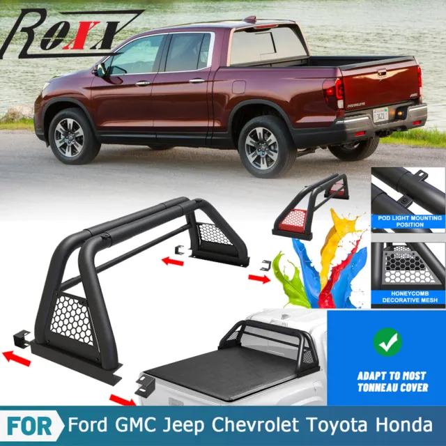 Universal Sport Bar Truck Bed Chase Rack Roll Bar For Ford GMC Jeep Adjustable