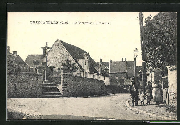 CPA Trie-la-Ville, Le Carrefour du Calvaire