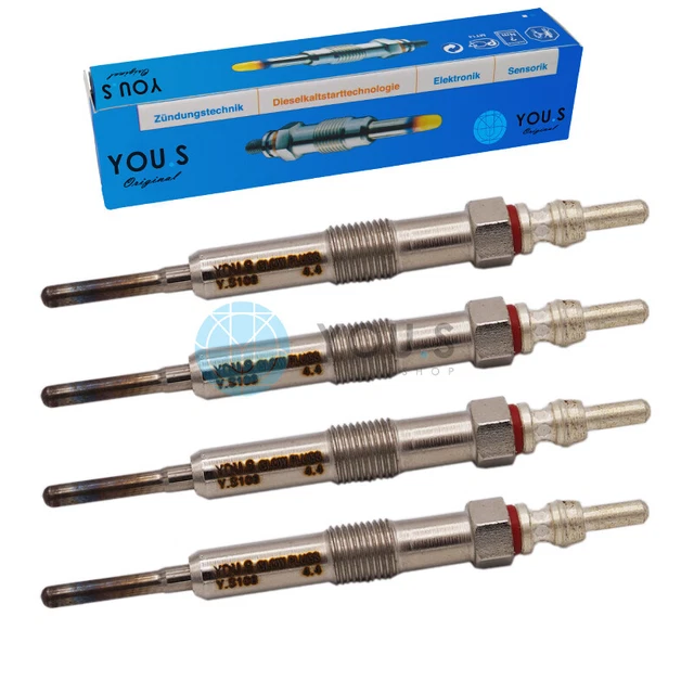 Lot De 4 Bougies De Préchauffage Double Noyau Mitsubishi Challenger L200 L300 2.5D