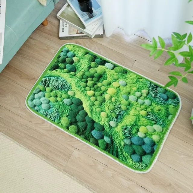 3D Grass Moss Rug Floor Mats Non -slip Thick Washable Decal' Home J5J5