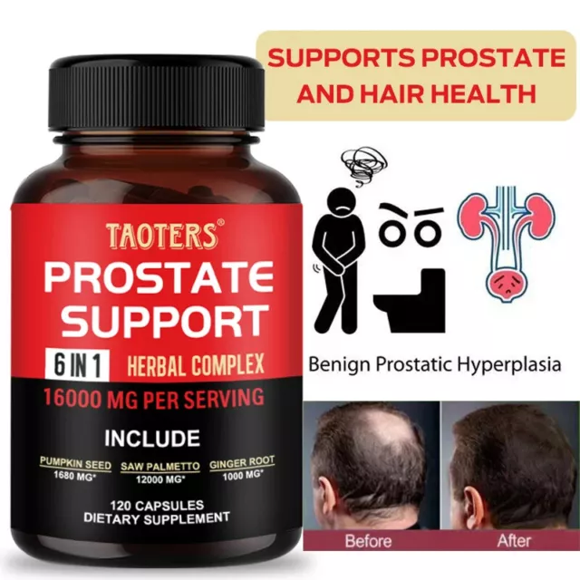 Men's Prostate Supplement | Urinary Tract | Hair | 30/60/120 Vegetarian Capsules