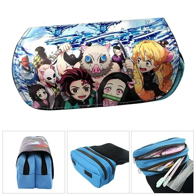 ANIME DEMON SLAYER Pencil Case Kimetsu No Yaiba Storage Bags Cosmetic