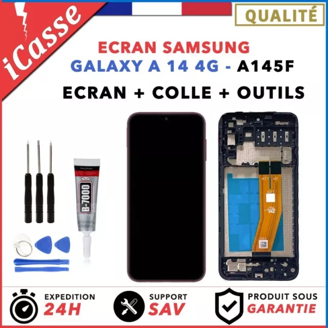 ECRAN COMPLET avec CHASSIS pour SAMSUNG GALAXY A14 4G SM-A145F OUTILS + COLLE