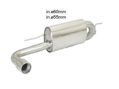 Ragazzon Posteriore inox con terminale rotondo RAGAZZON MINI Cooper R50 1.6 85Kw 
